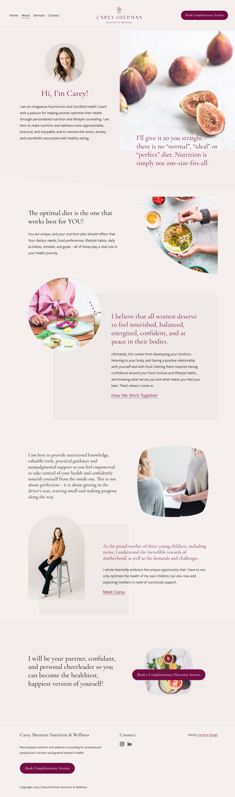 Nutritionist Branding & Website Design: Carey Sherman Nutrition & Wellness