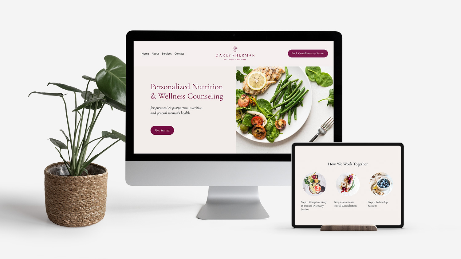 Nutritionist Branding & Website Design: Carey Sherman Nutrition & Wellness