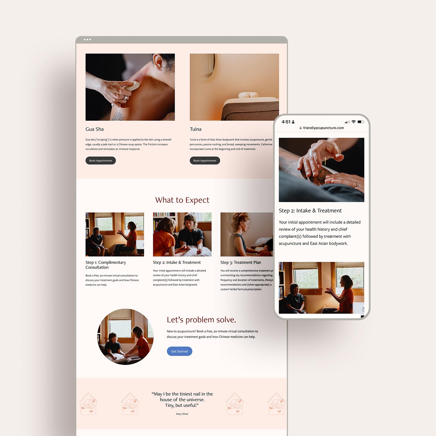 Acupuncture Website Design: Friendly Acupuncture Clinic