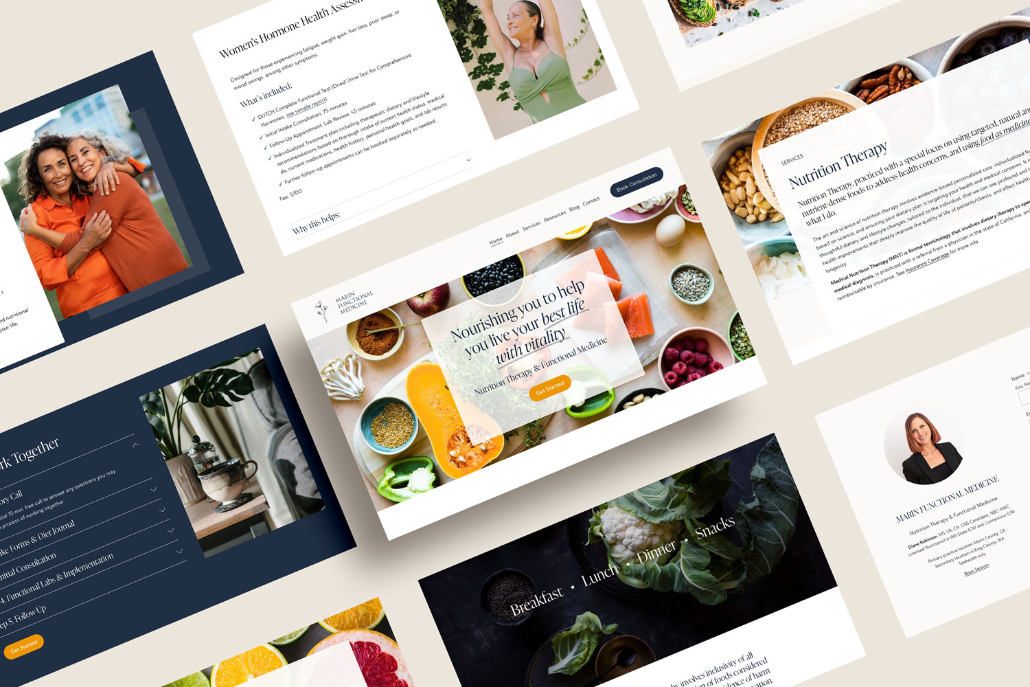 Nutritionist & Functional Medicine Practitioner Website Design: Marin Functional Medicine