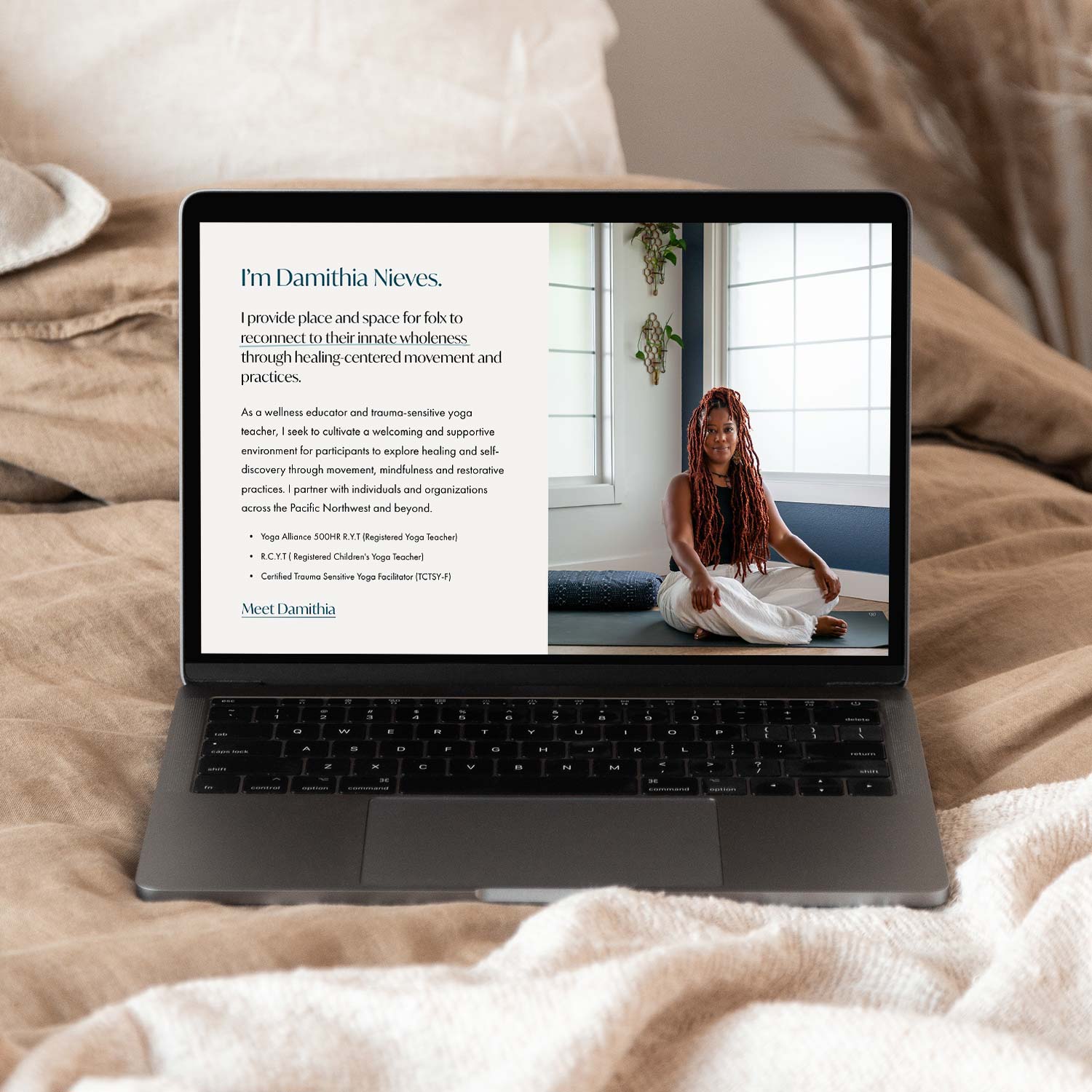 Yoga Website Design: Thrive Centered