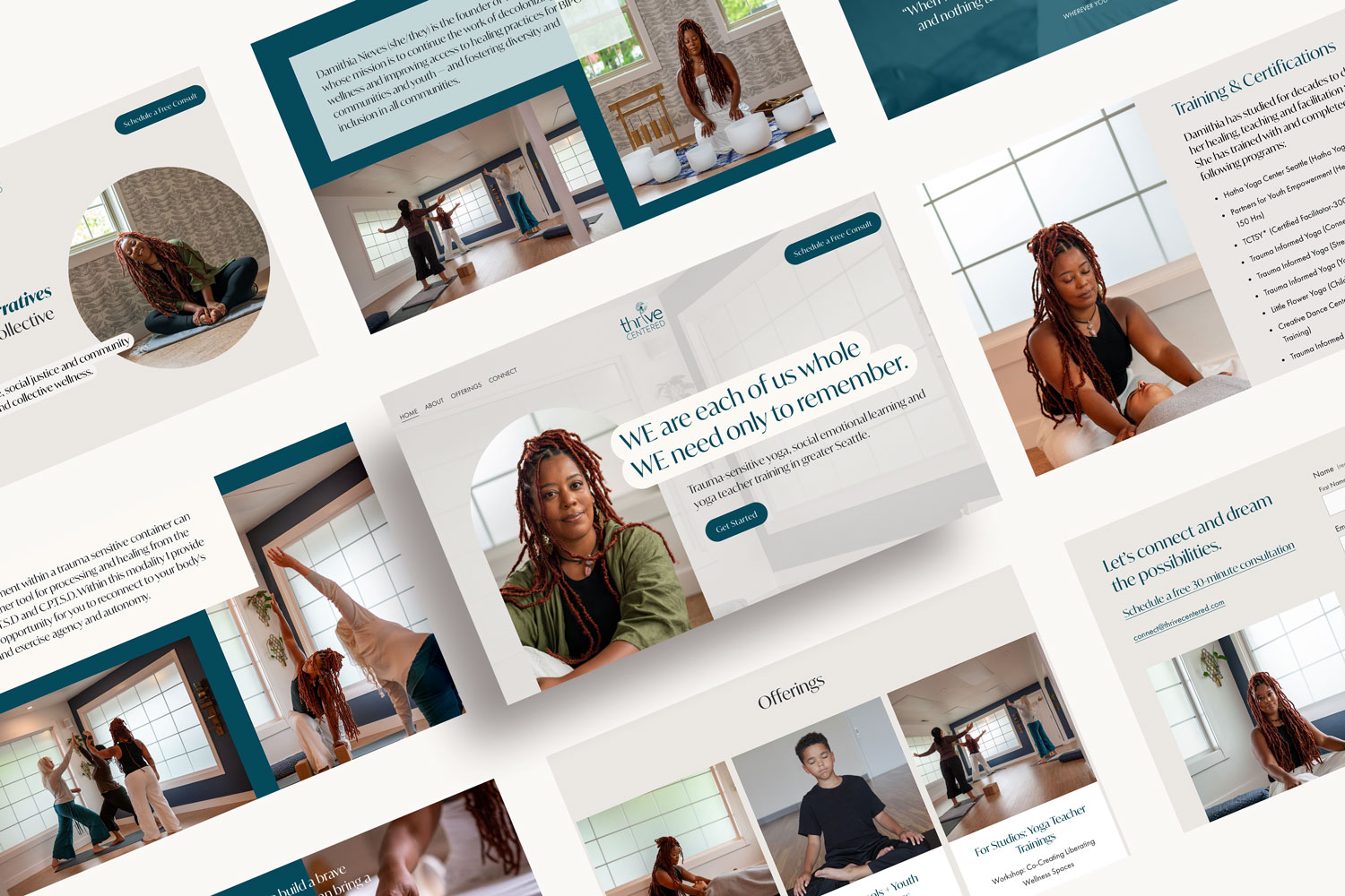 Yoga Website Design: Thrive Centered