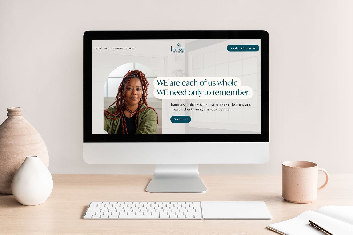 Yoga Website Design: Thrive Centered