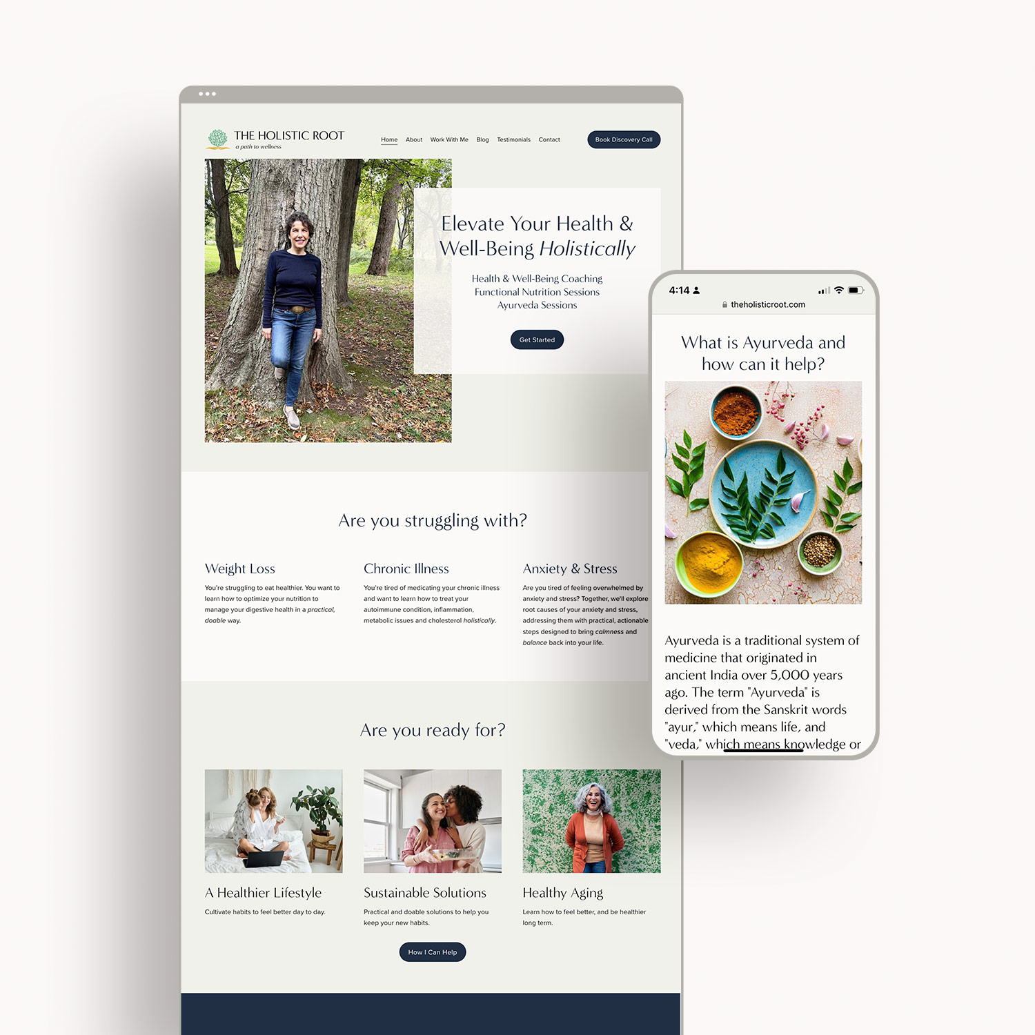 Holistic Nutritionist Website Design: The Holistic Root